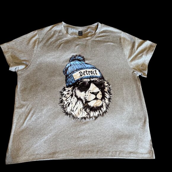 SHEIN Tops - Detroit Lion Oversized Graphic Tee XXL – SHEIN Streetwear Vibes